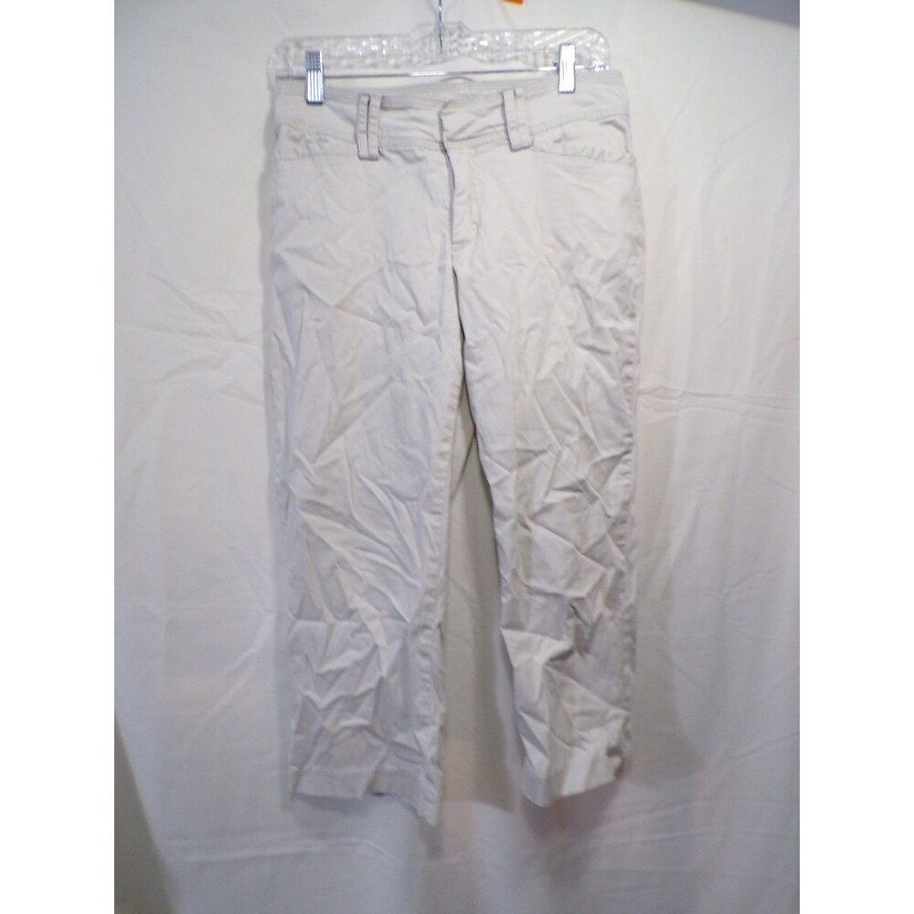 Lee Women's Cropped Capri Pants Beige Size 6 Natural Fit Cotton